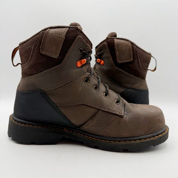 Big Hoss Mens Carson 6 in Work Boot US 7 XXW 6E Brown Composite Toe Leather NIB - Picture 4 of 12